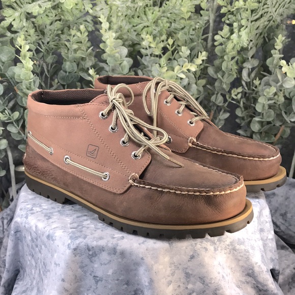 Sperry Top Sider Carson Brown Leather Chukka LaceUp Boots Men’s 9.5M🌟Like NEW🌟 - Picture 9 of 9
